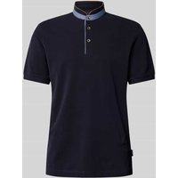 bugatti Regular Fit Poloshirt mit Stehkragen in Marine, Größe XXL bugatti Regular Fit Poloshirt mit Stehkragen in Marine, Größe XXL von Bugatti