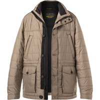 bugatti Herren Steppjacke beige Mikrofaser unifarben von Bugatti