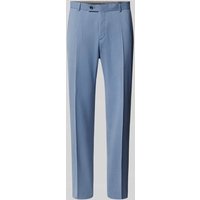bugatti Tapered Fit Anzughose aus Schurwoll-Mix in Bleu, Größe 26 von Bugatti