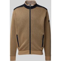 bugatti Regular Fit Sweatjacke mit Reißverschluss in Taupe, Größe XXL bugatti Regular Fit Sweatjacke mit Reißverschluss in Taupe, Größe XXL von Bugatti
