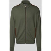 bugatti Sweatjacke mit Stehkragen Modell 'Selanik' in Khaki, Größe XXXXL von Bugatti
