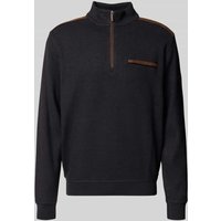 bugatti Sweatshirt mit Label-Detail in Dunkelgrau, Größe L bugatti Sweatshirt mit Label-Detail in Dunkelgrau, Größe L von Bugatti