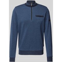 bugatti Sweatshirt mit Stehkragen in Marine, Größe L bugatti Sweatshirt mit Stehkragen in Marine, Größe L von Bugatti