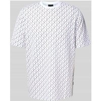 bugatti T-Shirt im Allover-Look mit Rundhalsausschnitt in Weiss, Größe XXXXL bugatti T-Shirt im Allover-Look mit Rundhalsausschnitt in Weiss, Größe XXXXL von Bugatti
