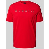 bugatti T-Shirt mit Logo-Print in Rot, Größe L von Bugatti