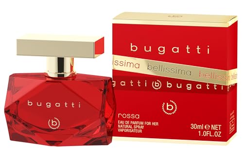 bugatti bellissima rossa Parfüm Damen 30ml I Eau de Parfum mit edlem Flakon I verführerische Kombination aus Mango, Vanille, Sandelholz & Kaschmirholz I sanft-elegantes Damen Parfüm von Bugatti