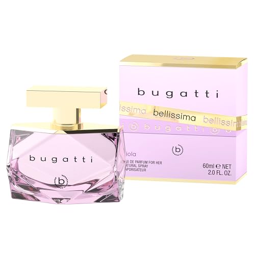 bugatti bellissima viola Parfüm Damen 60ml I sinnlich-elegantes Eau de Parfum Damen mit edlem Flakon I raffinierte Kombination aus Veilchen, Rose, Himbeere & Moschus I frisches, blumiges Damen Parfüm von Bugatti