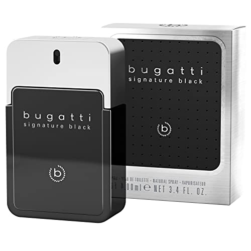 bugatti signature black Parfüm Herren 100ml I frisches Eau de Toilette für jedes Alter mit orientalisch-würzigem Duft I zu jedem Anlass und Gelegenheit | Parfum Herren I urban, elegant, intensiv von Bugatti