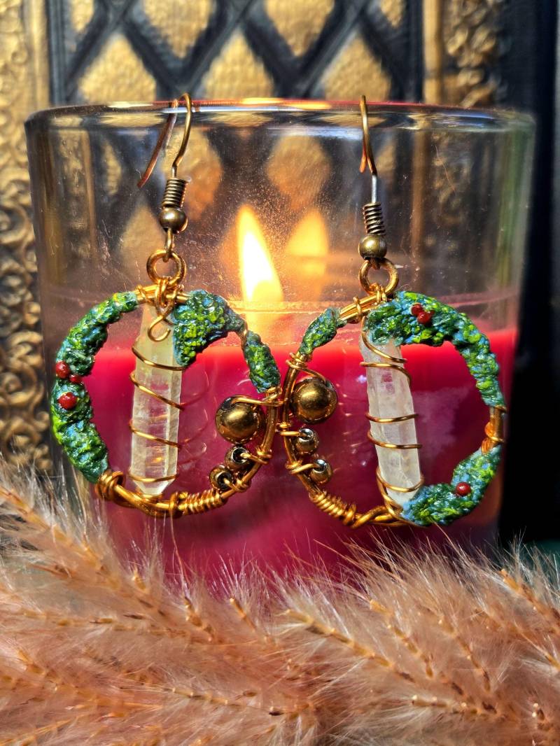 Christmas Copper Earrings - Handmade By Bugsleecreations von BugsleeCreationsDE