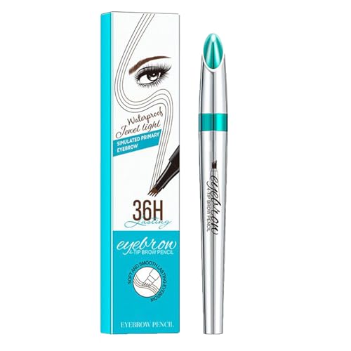 Augenbrauenstift mit vier Zinken, Upgrade M-i-crobla-ding Augenbrauenstift, wasserdichter 4-Spitzen-Augenbrauenstift, mehrere Anwendungen, genaues Design, 1,8 cm, für Frauen von Buhygn