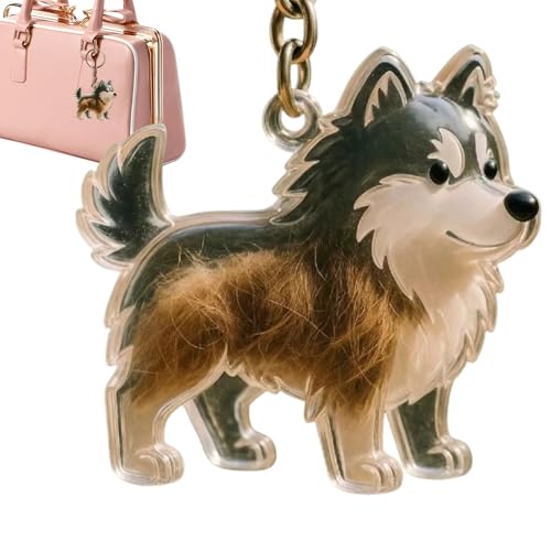 Buhygn Hundehaar Schlüsselanhänger,Hundeform Haarsammler Behälter | Anhänger Behälter Charm Aufbewahrung Für Mädchen Männer Frauen Fans Handtasche Tasche von Buhygn