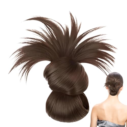 Cl-Ip-On Feathered Bun Wig Messy Bun Hair Piece Hair Updo Clip Stable And Shapely Hold Everyday Fashionable Wig 60g For Daily Hairstyles And Casual Outings von Buhygn