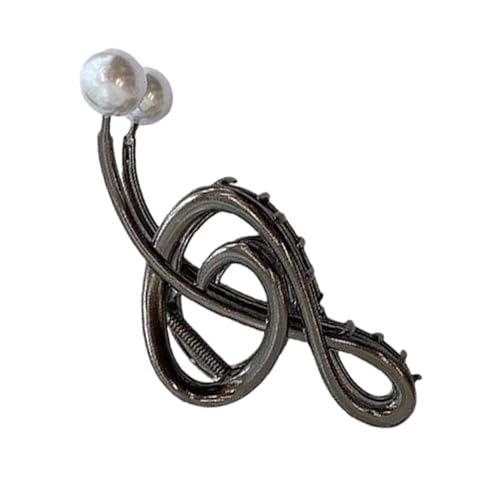 Musiknoten-Haarspangen mit Perle, ausgefallene Musiknoten-Haarnadeln, Violinschlüssel-Haarspange, einfach zu bedienen, elegantes Design, 12 x 5,5 cm für Frauen von Buhygn