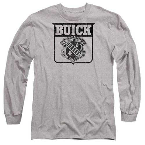 Buick Unisex 1946 Emblem Long Sleeve, Athletic Heather T-Shirt, S von Buick