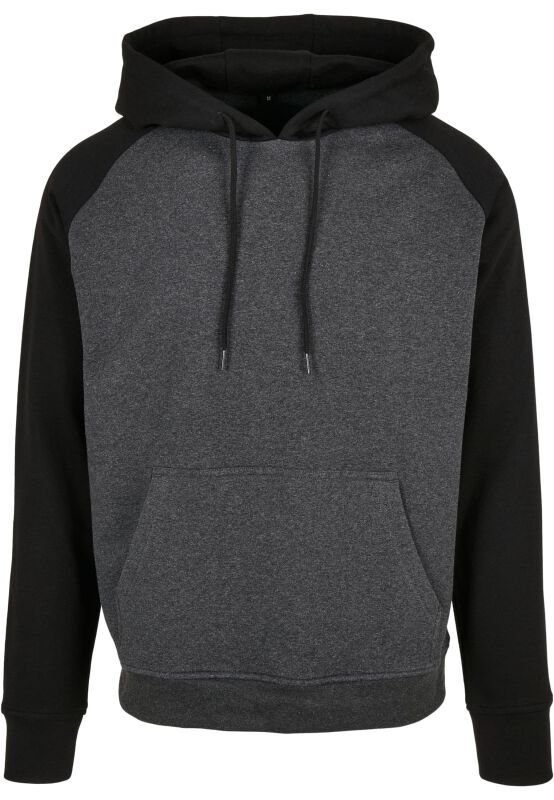 Build Your Brand Basic Raglan Hoody Kapuzenpullover grau schwarz in XL Build Your Brand Basic Raglan Hoody Kapuzenpullover grau schwarz in XL von Build Your Brand