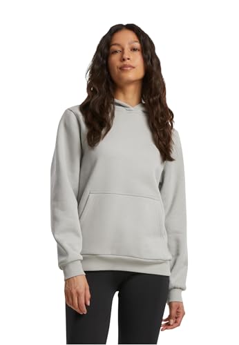 Build Your Brand Women's BY289-Ladies Fluffy Hoody Hooded Sweatshirt, Lightasphalt, XS von Build Your Brand