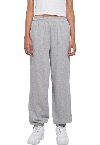 Build Your Brand Damen Hose Ladies High Waist Ballon Sweat Pants heathergrey 5XL von Build Your Brand