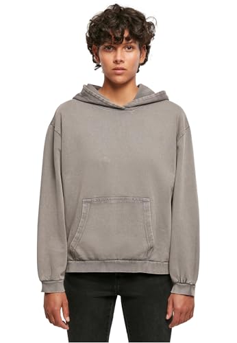 Build Your Brand Damen Kapuzenpullover Ladies Acid Washed Oversize Hoody, Farbe Asphalt, Größe S von Build Your Brand