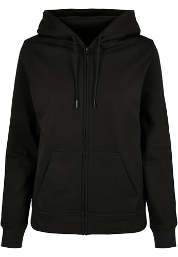 Build Your Brand Damen Ladies Basic Zip Hoody Kapuzenpullover, Black, L von Build Your Brand