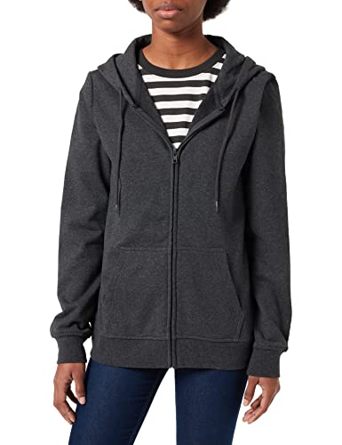 Build Your Brand Damen Ladies Basic Zip Hoody Kapuzenpullover, Charcoal, S von Build Your Brand