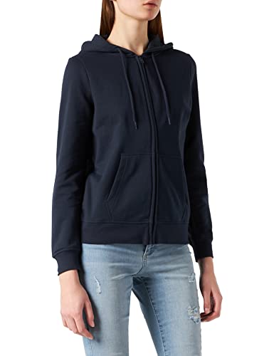 Build Your Brand Damen Ladies Basic Zip Hoody Kapuzenpullover, Navy, L von Build Your Brand