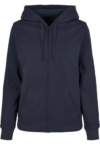 Build Your Brand Damen Ladies Basic Zip Hoody Kapuzenpullover, Navy, M von Build Your Brand