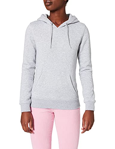 Build Your Brand Damen Ladies Heavy Hoody Jacke, per pack Grau (Heather Grey 00431), X-Large (Herstellergröße: XL) von Build Your Brand