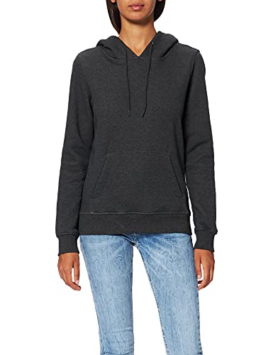 Build Your Brand Damen Ladies Heavy Hoody Jacke, per pack Schwarz (Charcoal 00091), Large (Herstellergröße: L) von Build Your Brand