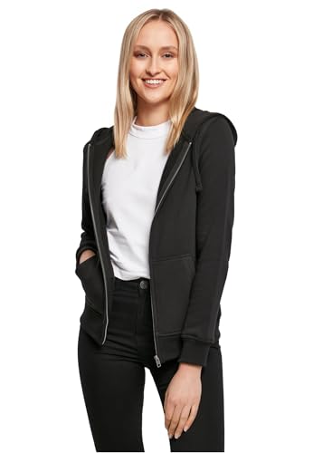 Build Your Brand Damen Ladies Merch Zip Hoody Jacke,, per pack Schwarz (black 00007), XXXXX-Large (Herstellergröße: XXXXX-Large) von Build Your Brand