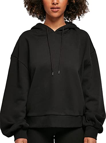 Build Your Brand Damen Ladies Organic Oversized Hoody Kapuzenpullover, Schwarz, XS von Build Your Brand