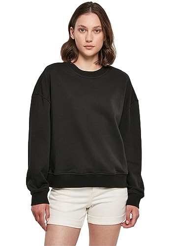 Build Your Brand Damen Ladies Oversized Crewneck Sweatshirt, Black, M von Build Your Brand