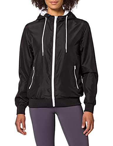 Build Your Brand Damen BY147-Ladies Recycled Windrunner Jacke, Black/White, XS von Build Your Brand