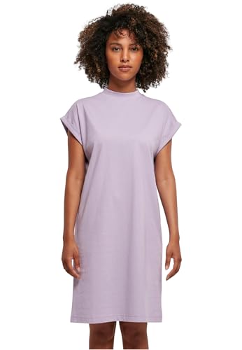 Build Your Brand Damen Kleid Ladies Turtle Extended Shoulder Dress, Farbe Lilac, Größe 5XL von Build Your Brand