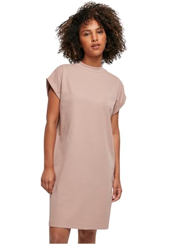 Build Your Brand Damen Kleid Ladies Turtle Extended Shoulder Dress, Farbe duskrose, Größe 4XL von Build Your Brand