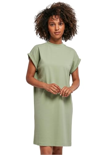 Build Your Brand Damen Kleid Ladies Turtle Extended Shoulder Dress, Farbe softsalvia, Größe XXL von Build Your Brand