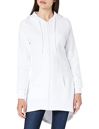 Build Your Brand Damen Zip-Hoody Ladies Sweat Parka Kapuzenpullover, White, 3XL von Build Your Brand