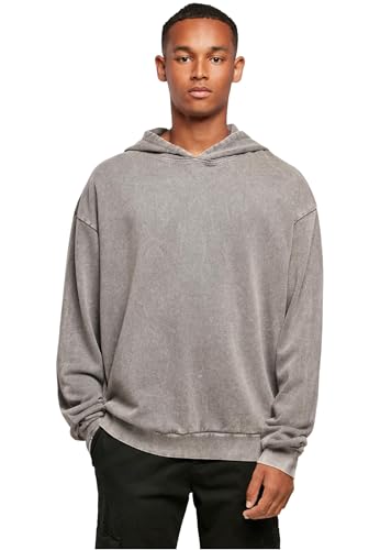Build Your Brand Herren Kapuzenpullover Acid Washed Oversized Hoody, Farbe Asphalt, Größe M von Build Your Brand