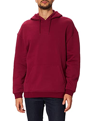 Build Your Brand Herren BB006-Basic Oversize Hoody Kapuzenpullover, Burgundy, S von Build Your Brand