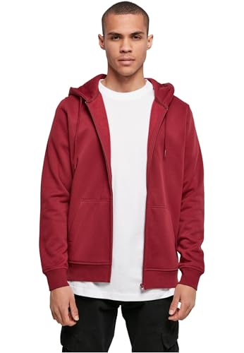 Build Your Brand Herren Sweatshirtjacke Heavy Zip Hoody, Farbe Burgundy, Größe 5XL von Build Your Brand
