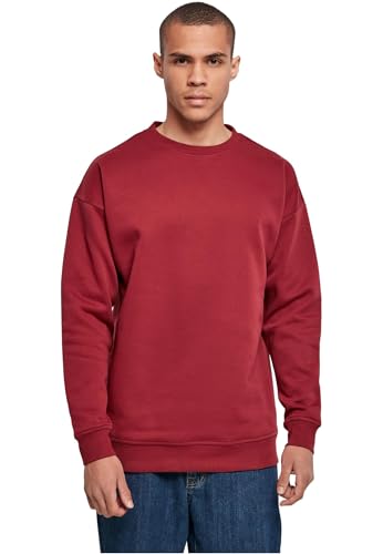 Build Your Brand Herren Sweatshirt Sweat Crewneck, Farbe Burgundy, Größe XXL von Build Your Brand