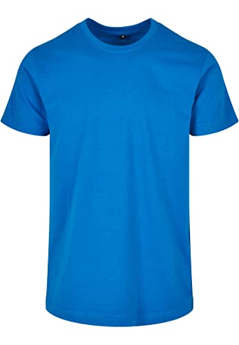 Build Your Brand Herren T-Shirt Basic Round Neck, Basic Männer T-Shirt mit Rundhalsausschnitt, Baumwolle, Regular Fit, Cobalt Blue, XL von Build Your Brand