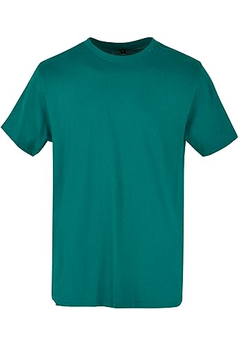 Build your Brand Herren T-Shirt Basic Round Neck, Basic Männer T-Shirt mit Rundhalsausschnitt, Baumwolle, Regular Fit, Green, S von Build Your Brand