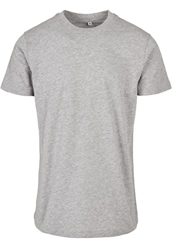 Build Your Brand Herren Basic Round Neck T-Shirt, Heather Grey, XS von Build Your Brand