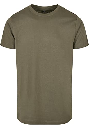 Build Your Brand Herren Basic Round Neck T-Shirt, Olive, S von Build Your Brand