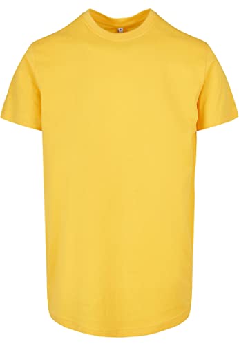 Build Your Brand Herren T-Shirt Basic Round Neck, Basic Männer T-Shirt mit Rundhalsausschnitt, Baumwolle, Regular Fit, Taxi Yellow, XXL von Build Your Brand