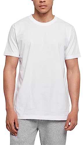 Build Your Brand Herren BB010-Basic Round Neck T-Shirt, White, 4XL von Build Your Brand