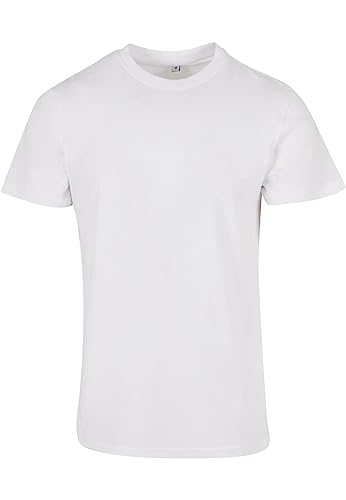 Build Your Brand Herren Basic Round Neck T-Shirt, White, XL von Build Your Brand