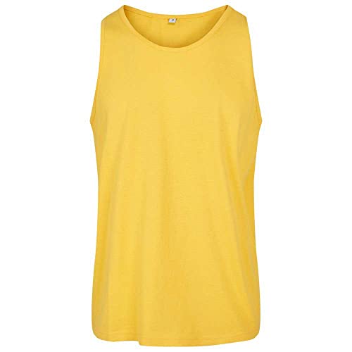 Build Your Brand Herren Basic Tank T-Shirt, Taxi Yellow, 3XL von Build Your Brand