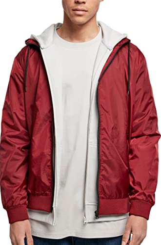 Build Your Brand Herren Basic Windrunner Jacke, Burgundy/Black, 4XL von Build Your Brand