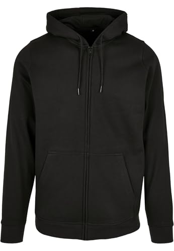 Build Your Brand Herren Basic Zip Hoody Kapuzenpullover, Black, 4XL von Build Your Brand